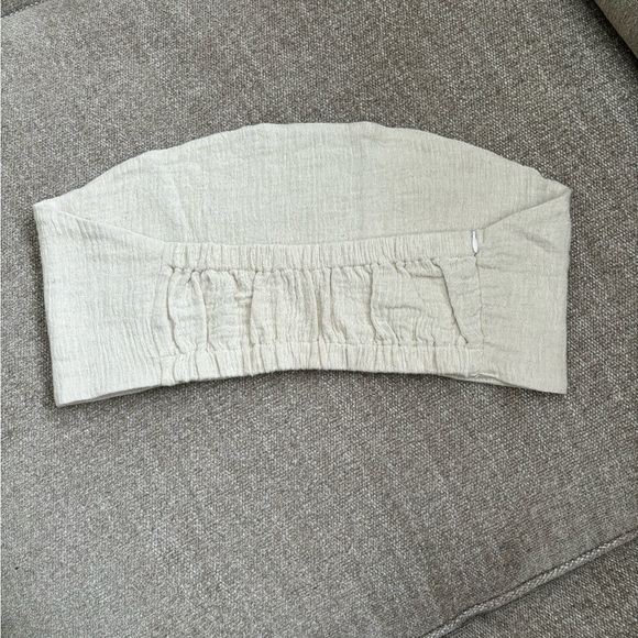 ✨BAHHGOOSE Strapless Linen Bandeau Top - Picture 2 of 11